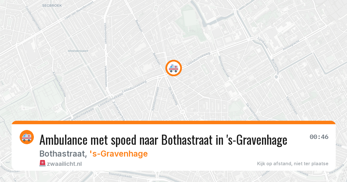 Ambulance met spoed naar Bothastraat in 's-Gravenhage — 1 jun 2026
