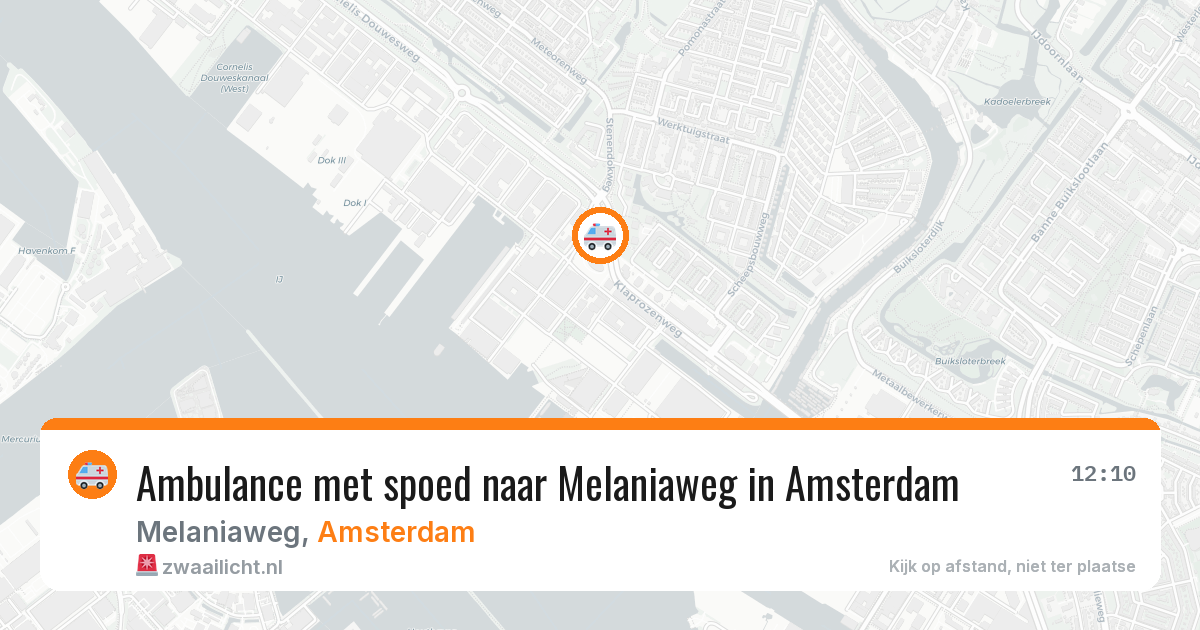 Ambulance met spoed naar Melaniaweg in Amsterdam — 8 mei 2026