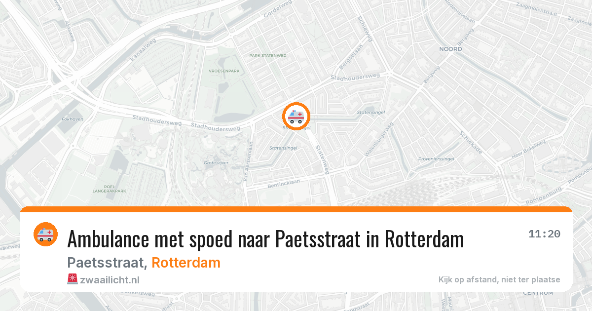 Ambulance met spoed naar Paetsstraat in Rotterdam — 12 mei 2026
