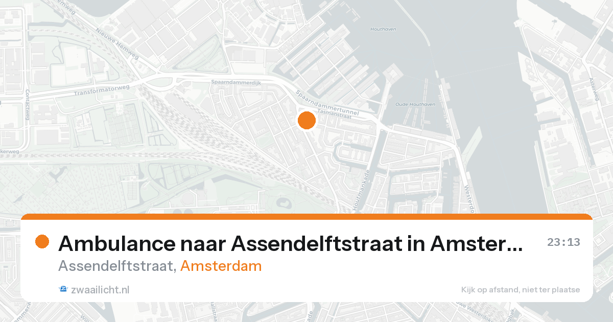 Ambulance naar Assendelftstraat in Amsterdam — 25 mei 2026