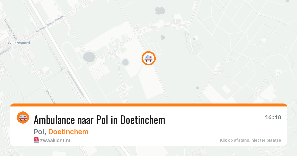 Ambulance naar Pol in Doetinchem — 13 aug 2026