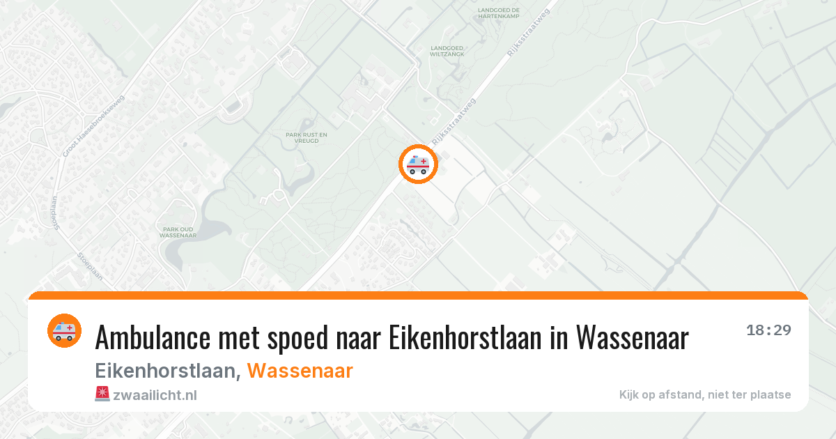 Ambulance met spoed naar Eikenhorstlaan in Wassenaar — 28 jun 2026