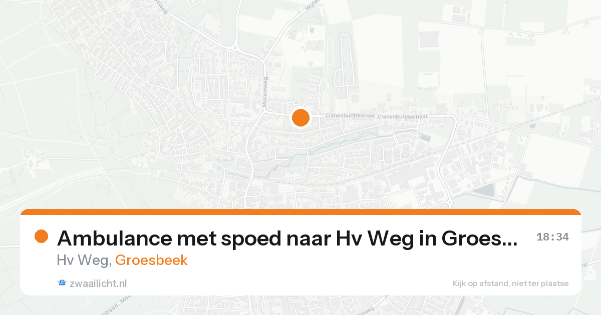 Ambulance met spoed naar Hv Weg in Groesbeek — 17 aug 2026