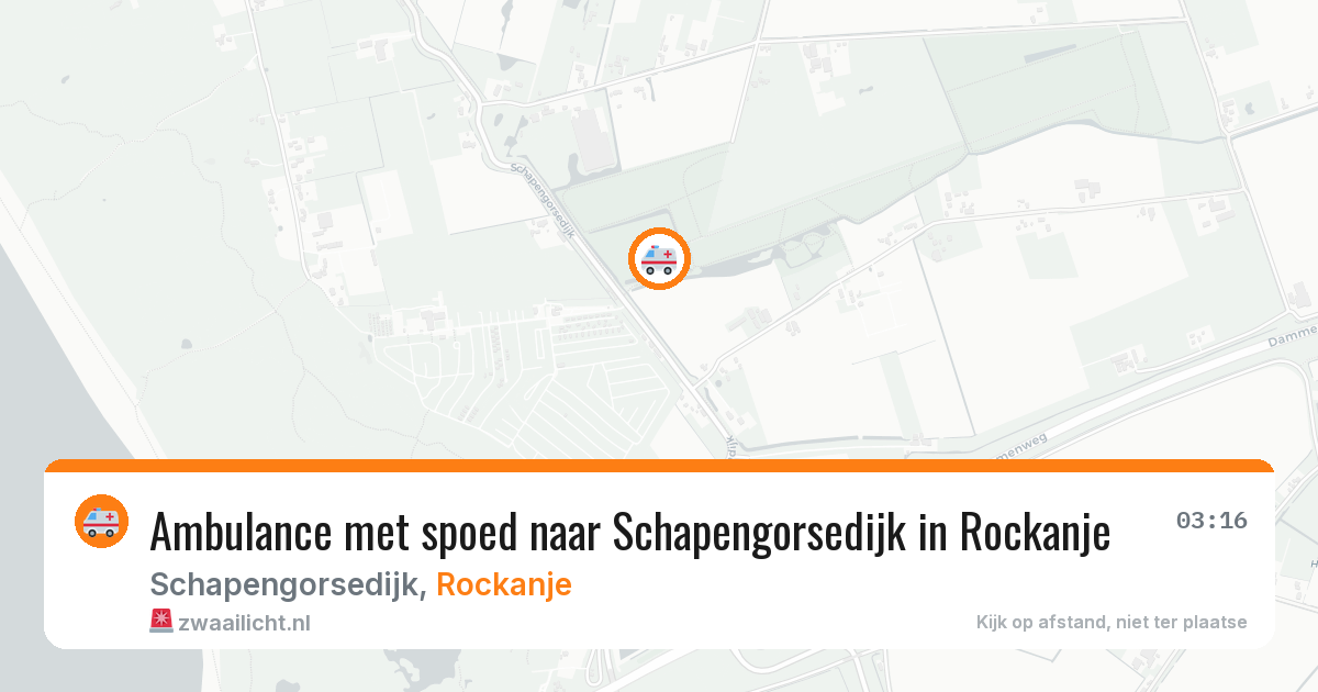 Ambulance met spoed naar Schapengorsedijk in Rockanje — 8 aug 2026