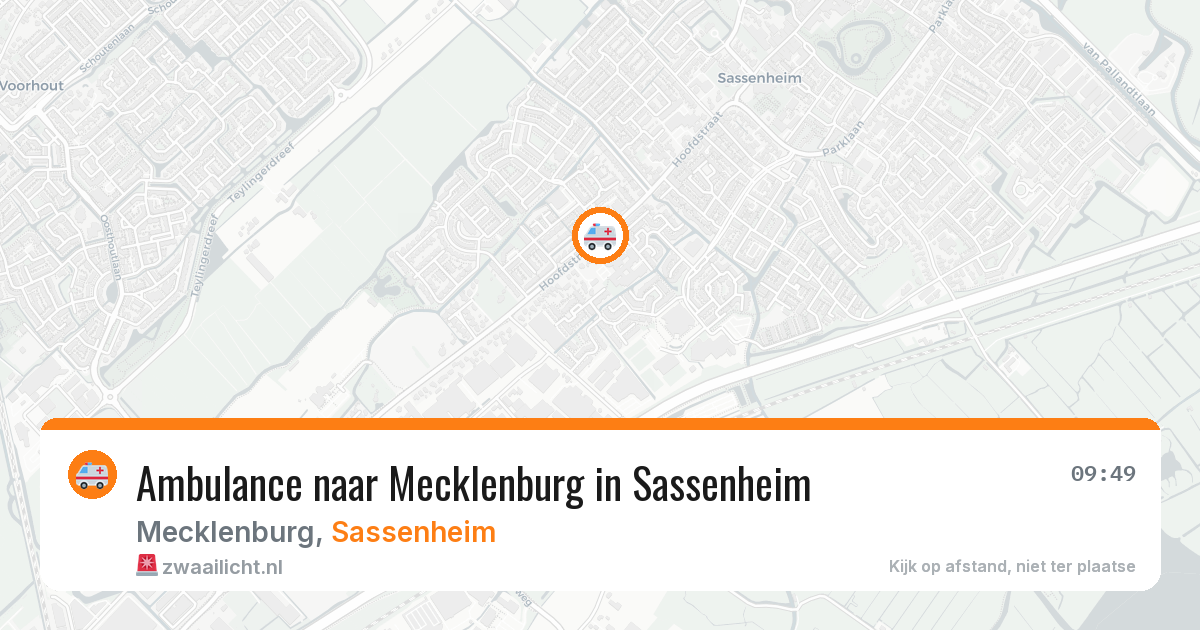 Ambulance naar Mecklenburg in Sassenheim — 6 aug 2026