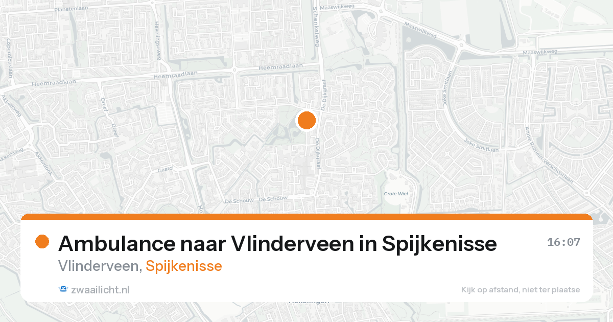 Ambulance naar Vlinderveen in Spijkenisse — 25 aug 2026
