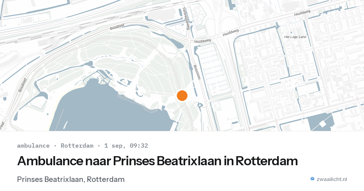 Ambulance naar Prinses Beatrixlaan in Rotterdam — 1 sep 2026