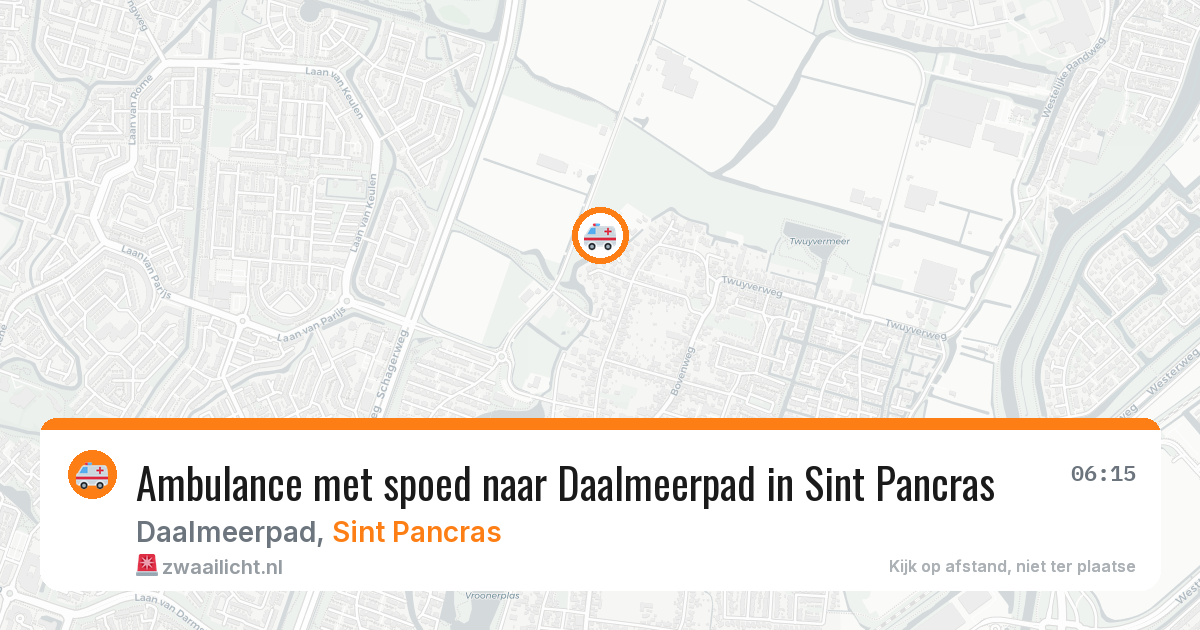 Ambulance met spoed naar Daalmeerpad in Sint Pancras — 26 jul 2026