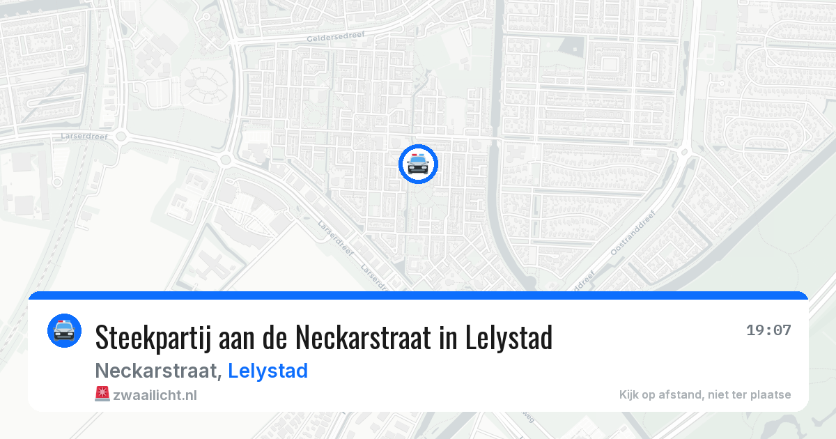 Steekpartij aan de Neckarstraat in Lelystad — 6 jul 2026