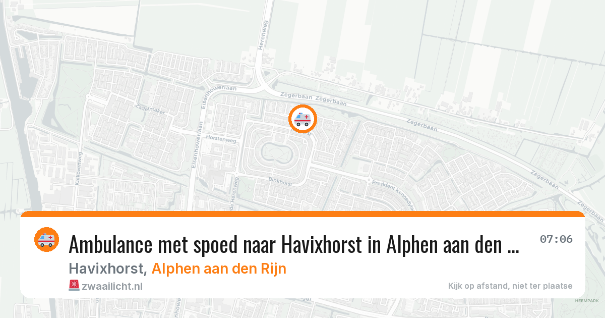 Ambulance met spoed naar Havixhorst in Alphen aan den Rijn — 8 feb 2026