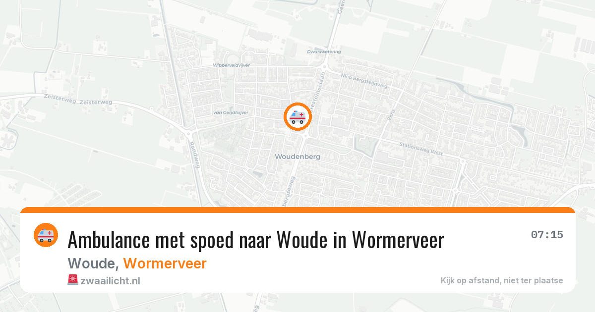 Ambulance met spoed naar Woude in Wormerveer — 4 mrt 2026