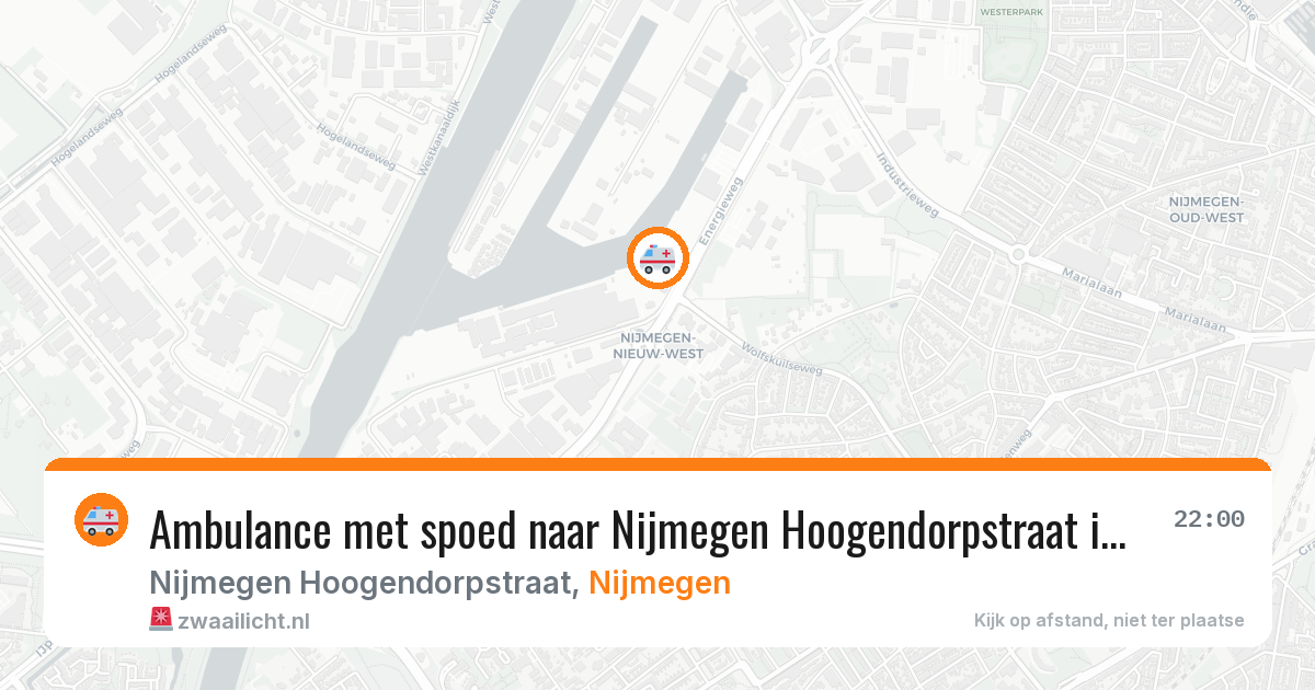 Ambulance met spoed naar Nijmegen Hoogendorpstraat in Nijmegen — 15 mei 2026