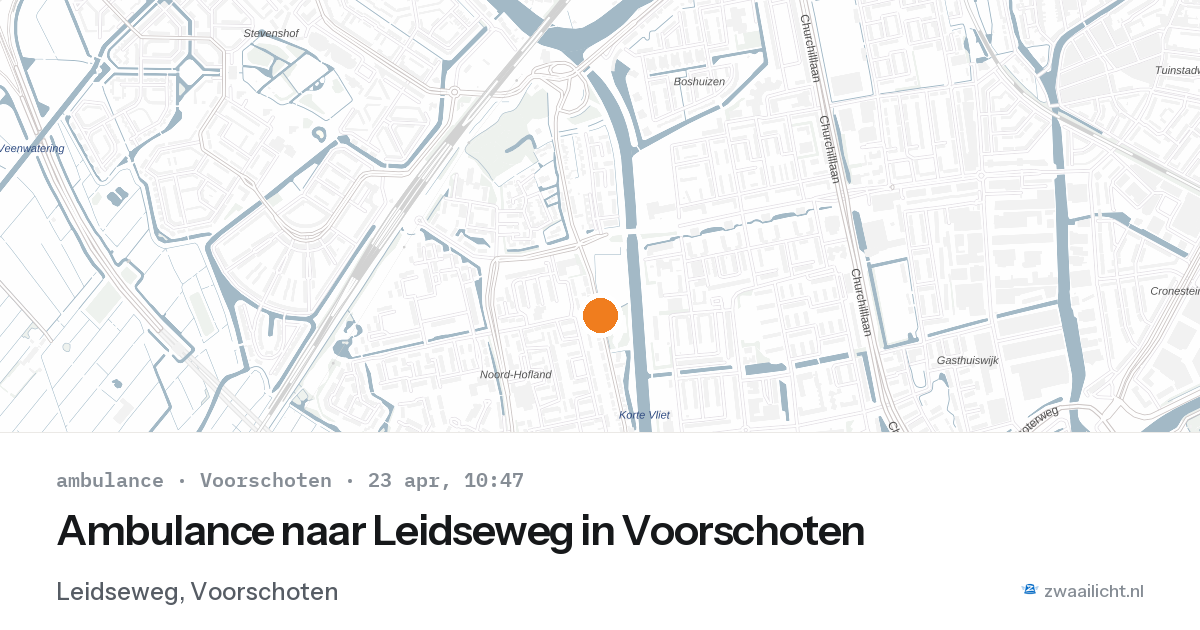 Ambulance naar Leidseweg in Voorschoten — 23 apr 2026