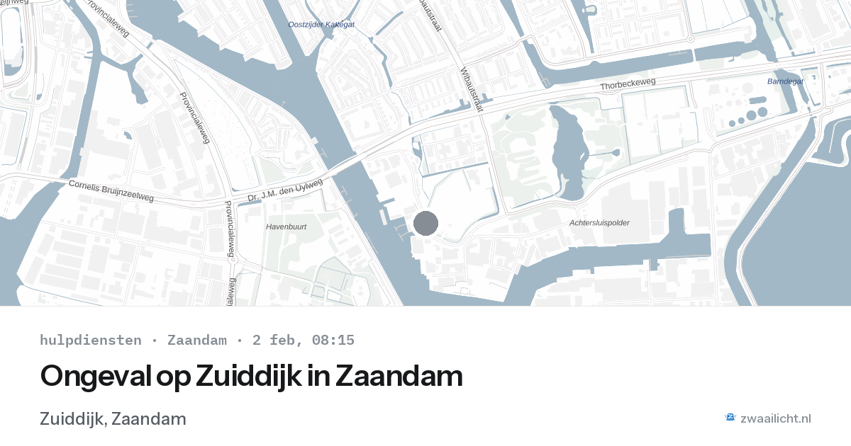 Ongeval op Zuiddijk in Zaandam — 2 feb 2026