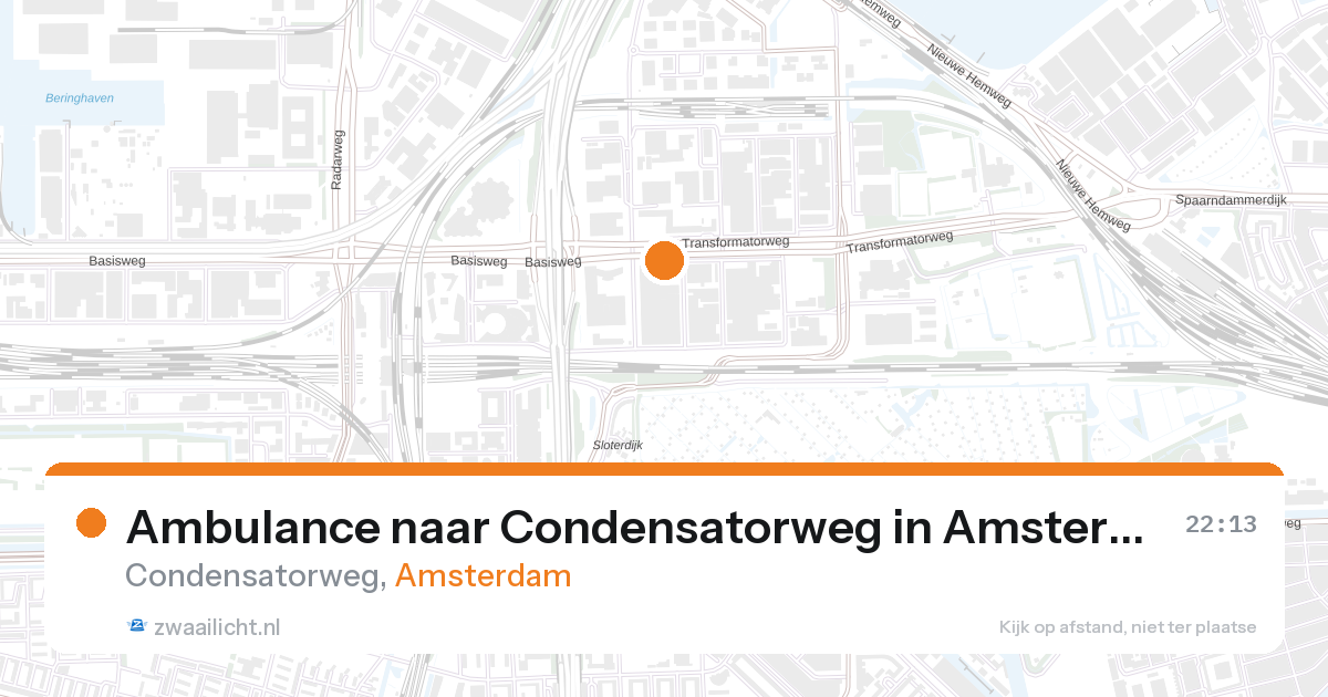 Ambulance naar Condensatorweg in Amsterdam — 27 aug 2026