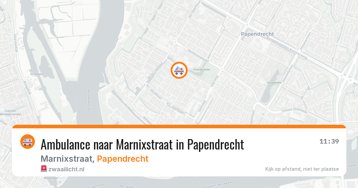 Ambulance naar Marnixstraat in Papendrecht — 8 jun 2026