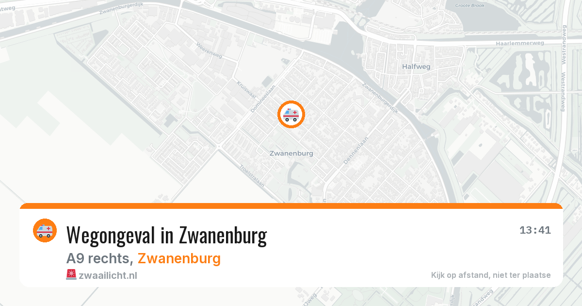 Wegongeval in Zwanenburg — 11 jul 2026