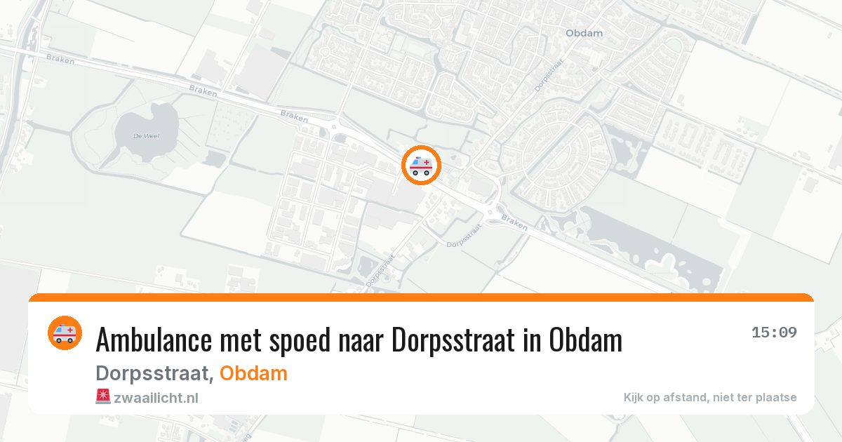 Ambulance met spoed naar Dorpsstraat in Obdam — 21 jan 2026