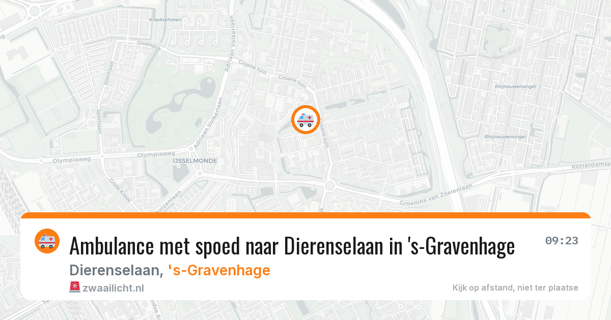 Ambulance met spoed naar Dierenselaan in 's-Gravenhage — 23 jan 2026