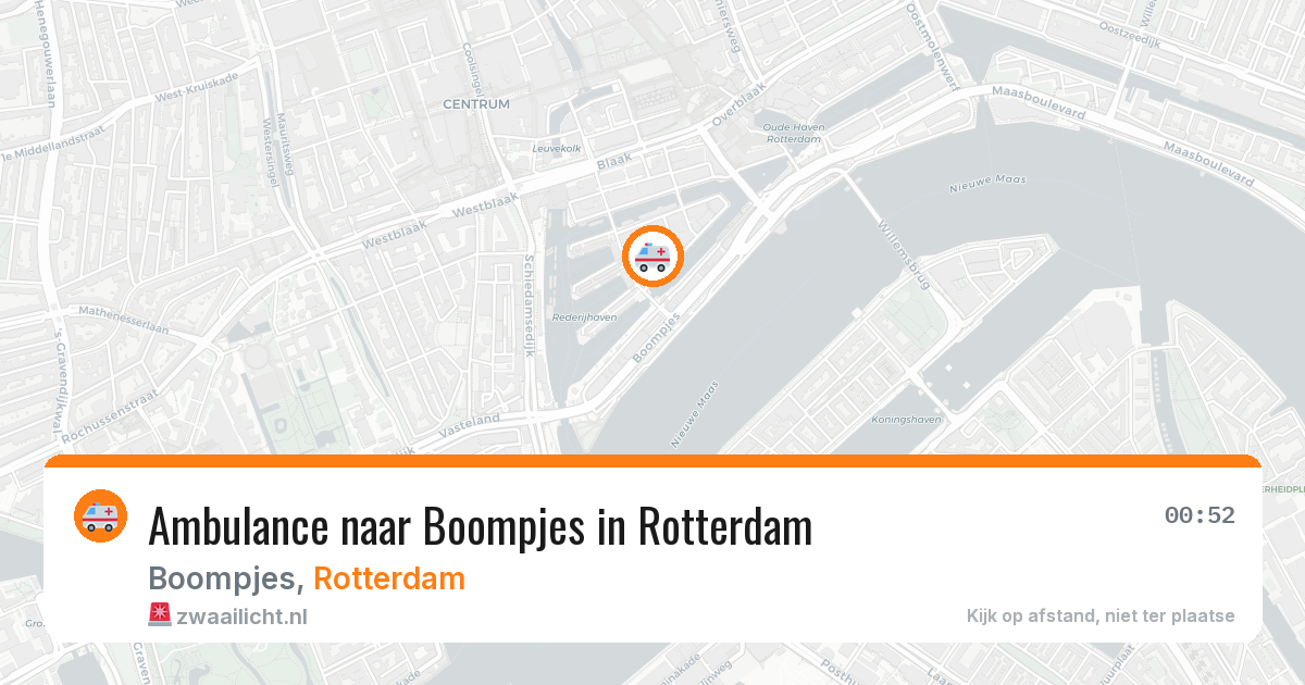 Ambulance naar Boompjes in Rotterdam — 20 jun 2026