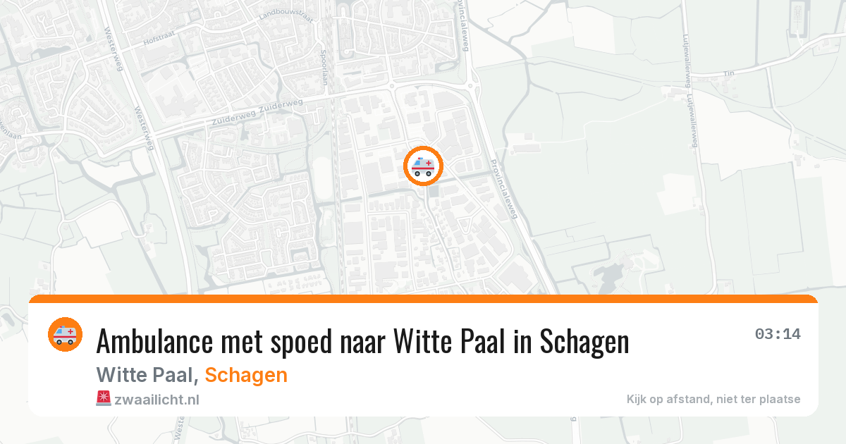 Ambulance met spoed naar Witte Paal in Schagen — 17 mrt 2026