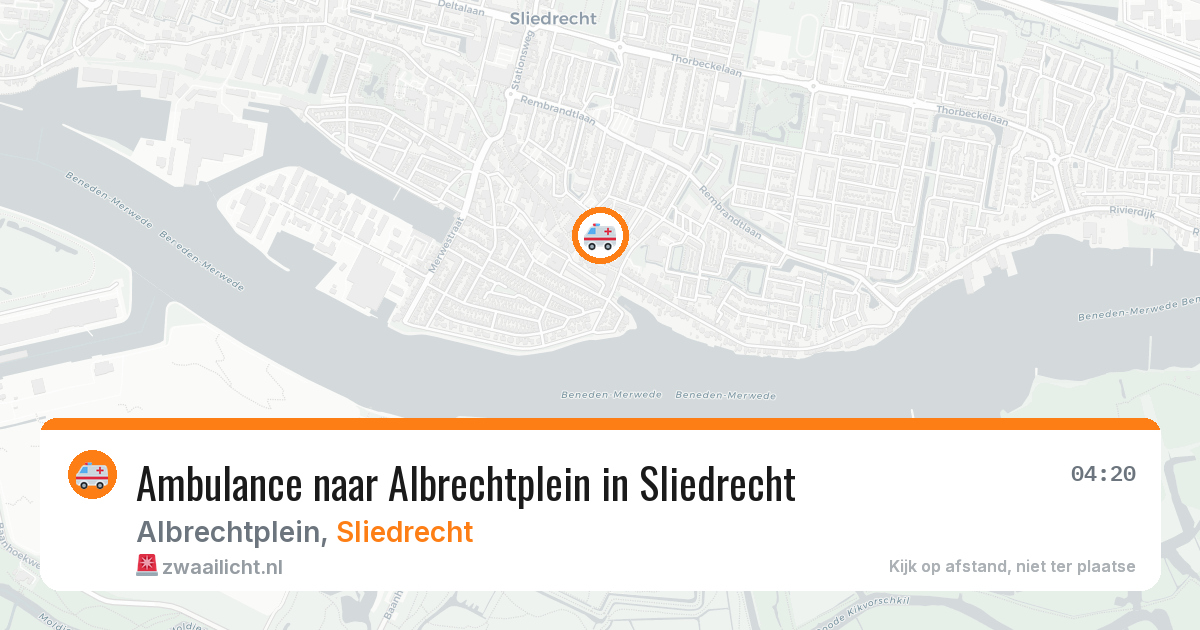 Ambulance naar Albrechtplein in Sliedrecht — 15 jul 2026