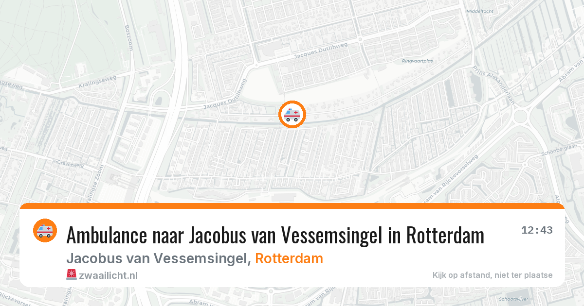 Ambulance naar Jacobus van Vessemsingel in Rotterdam — 27 mei 2026