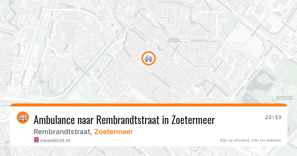 Ambulance naar Rembrandtstraat in Zoetermeer — 19 feb 2026