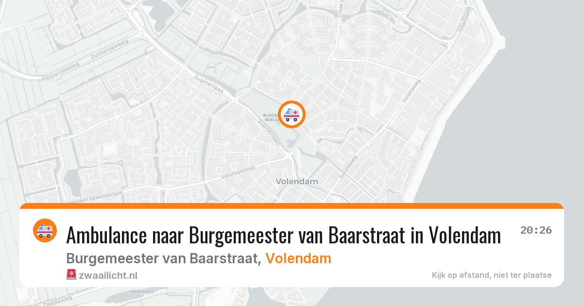 Ambulance naar Burgemeester van Baarstraat in Volendam — 4 apr 2026