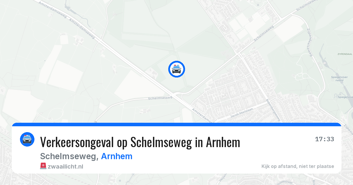 Verkeersongeval op Schelmseweg in Arnhem — 25 apr 2026