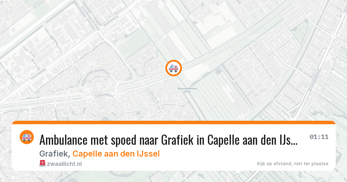 Ambulance met spoed naar Grafiek in Capelle aan den IJssel — 4 aug 2026