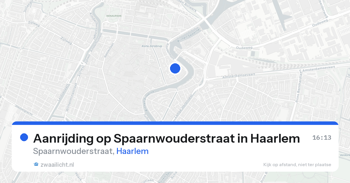 Aanrijding op Spaarnwouderstraat in Haarlem — 23 aug 2026