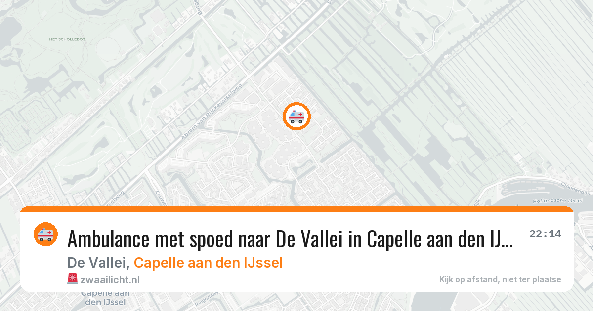 Ambulance met spoed naar De Vallei in Capelle aan den IJssel — 2 apr 2026