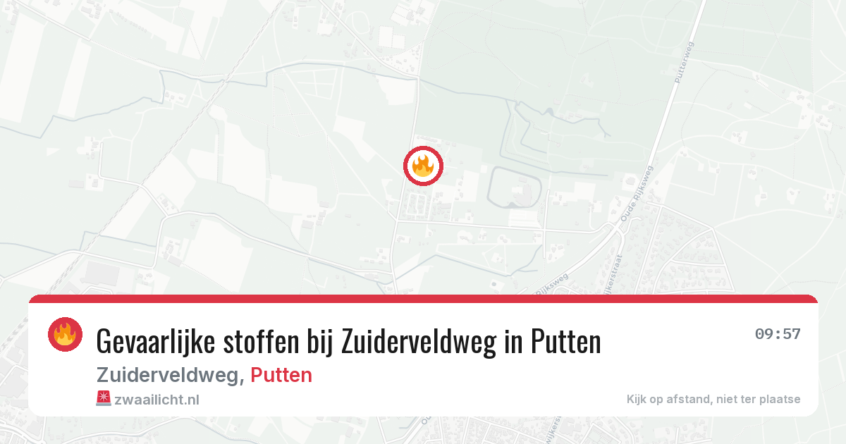 Gevaarlijke stoffen bij Zuiderveldweg in Putten — 23 mei 2026