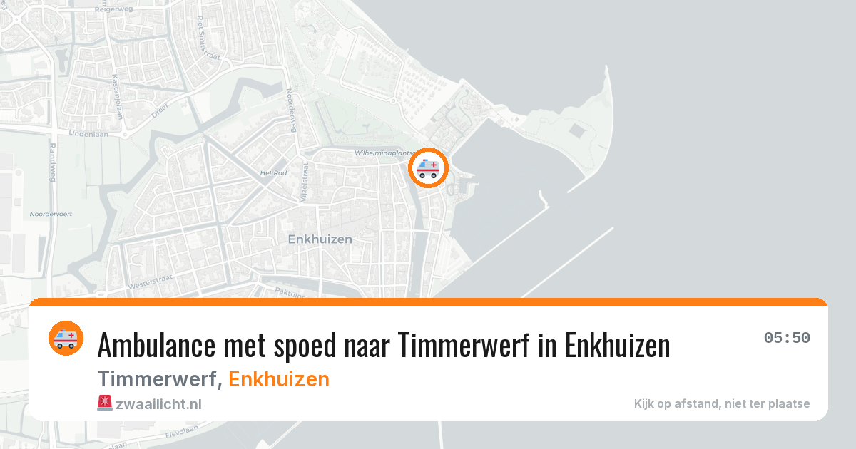 Ambulance met spoed naar Timmerwerf in Enkhuizen — 1 aug 2026