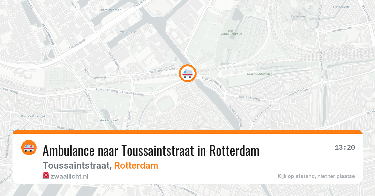 Ambulance naar Toussaintstraat in Rotterdam — 15 mei 2026