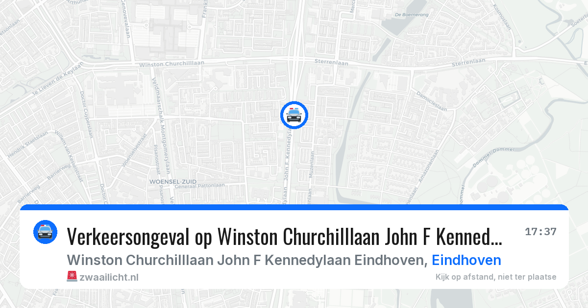 Verkeersongeval op Winston Churchilllaan John F Kennedylaan Eindhoven in Eindhoven — 13 apr 2026