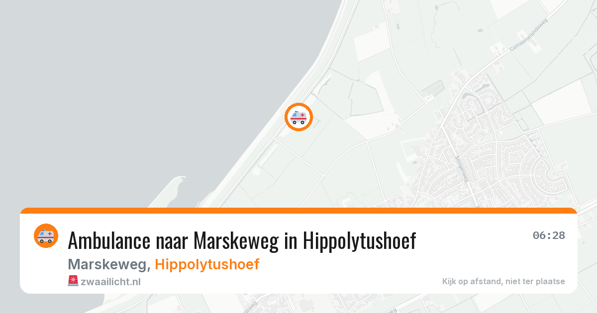 Ambulance naar Marskeweg in Hippolytushoef — 1 apr 2026