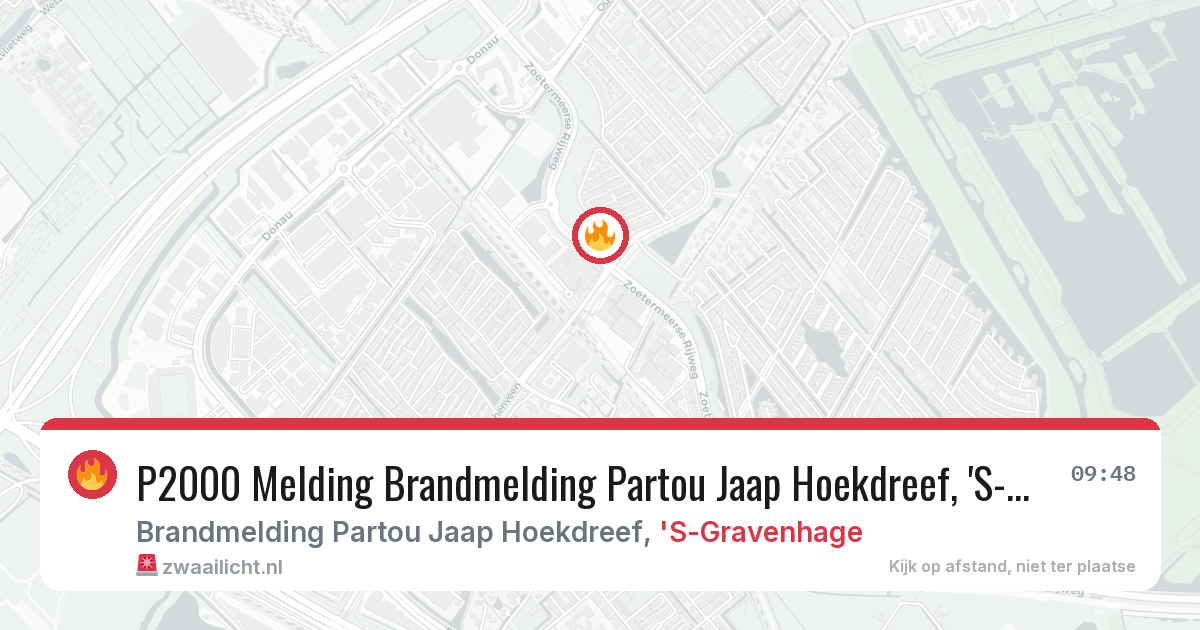 P2000 Melding Brandmelding Partou Jaap Hoekdreef, 'S-Gravenhage — 30 jan 2026