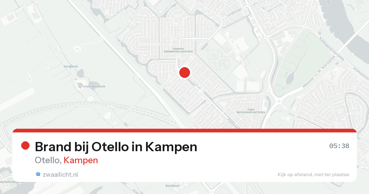 Brand bij Otello in Kampen — 26 aug 2026