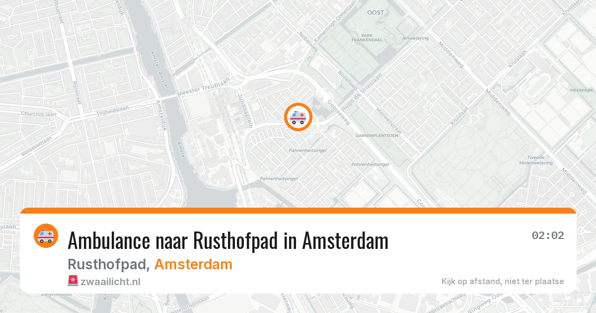 Ambulance naar Rusthofpad in Amsterdam — 31 jul 2026