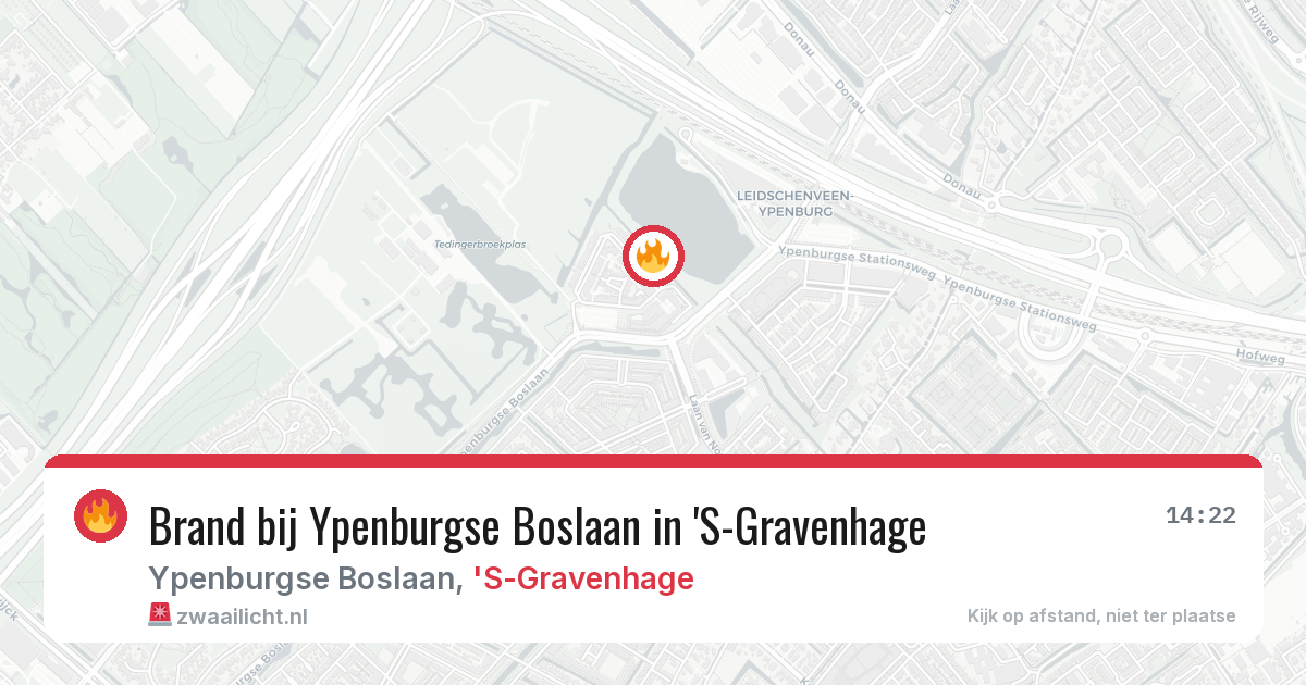 Brand bij Ypenburgse Boslaan in 'S-Gravenhage — 8 aug 2026