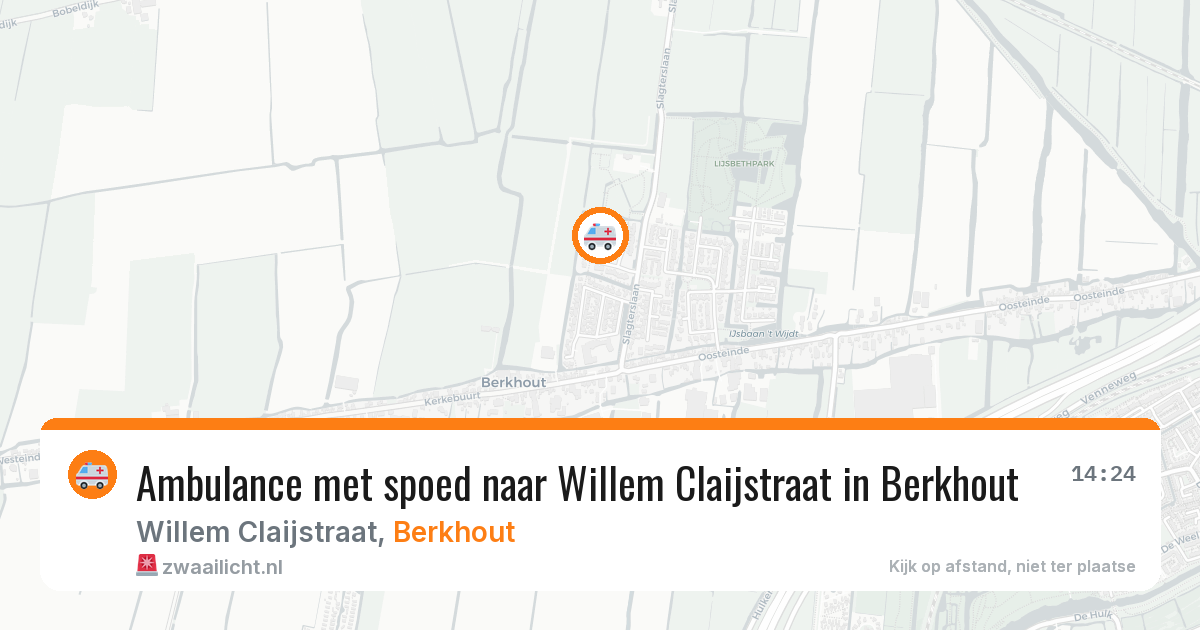 Ambulance met spoed naar Willem Claijstraat in Berkhout — 22 jul 2026