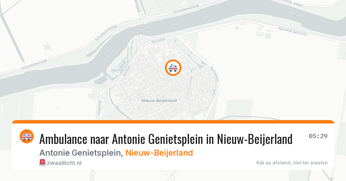 Ambulance naar Antonie Genietsplein in Nieuw-Beijerland — 21 jul 2026