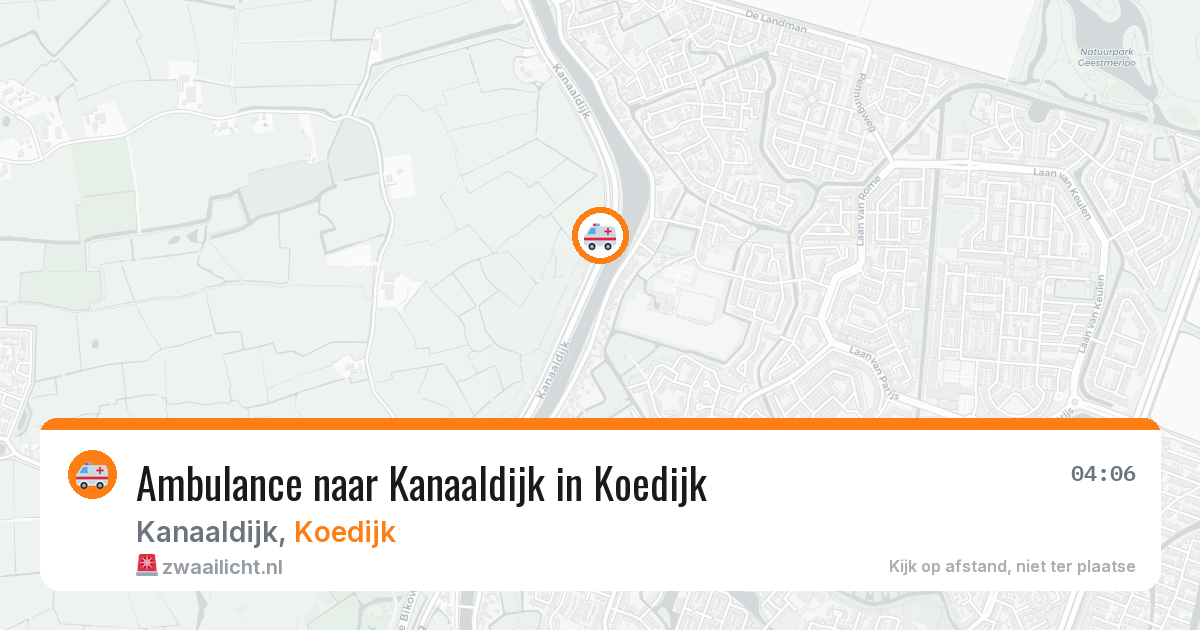 Ambulance naar Kanaaldijk in Koedijk — 15 mrt 2026