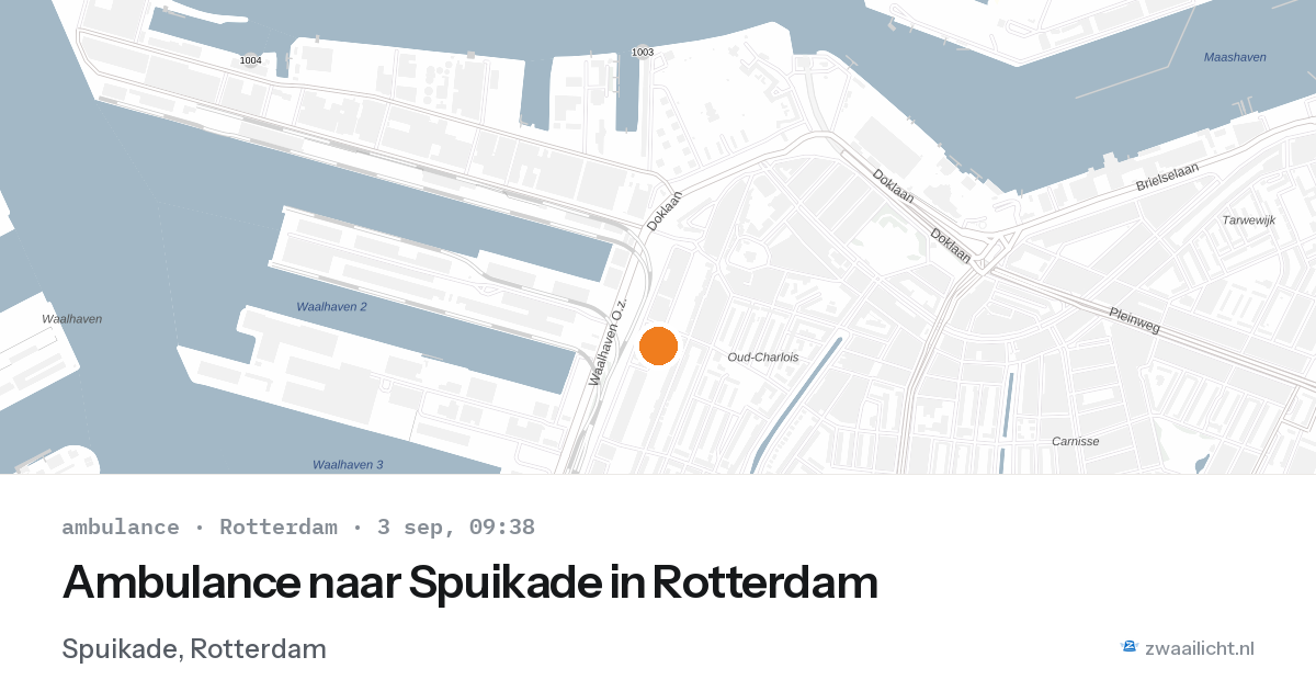 Ambulance naar Spuikade in Rotterdam — 3 sep 2026