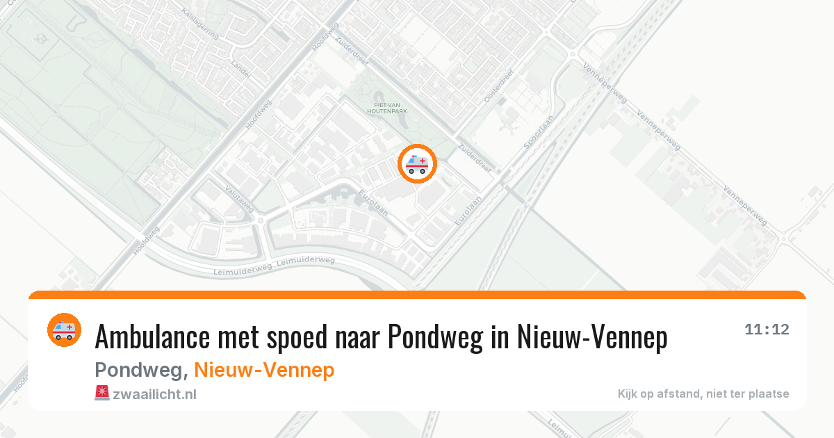 Ambulance met spoed naar Pondweg in Nieuw-Vennep — 4 mei 2026