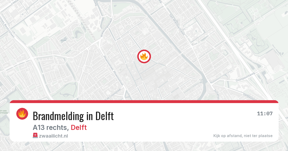 Brandmelding in Delft — 23 jun 2026