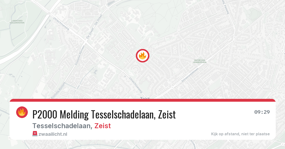 P2000 Melding Tesselschadelaan, Zeist — 7 feb 2026