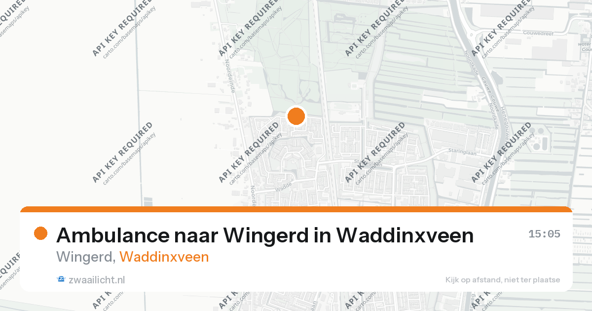 Ambulance naar Wingerd in Waddinxveen — 26 aug 2026